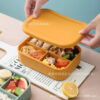 four-compartment-silicone-lunch-box Four-compartment silicone lunch container with separate food sections